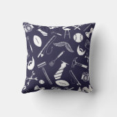 ネイビー最高のブルーデイ クッション (裏面)