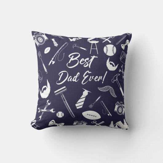 ネイビー最高のブルーデイ クッション (正面)