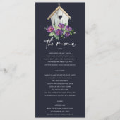 ネイビー木製素朴フローラバードハ結婚ウス メニュー (正面)