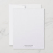 ネイビー枠モノグラム結婚発表カード 招待状 (裏面)