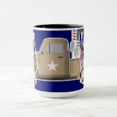 ネイビー格言と軍隊トラック マグカップ (中央)