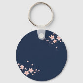 ネイビー桜の枝 キーホルダー (裏面)