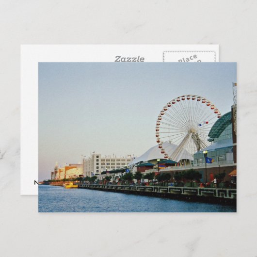 ネイビー桟橋はがき ポストカード (正面/裏面)