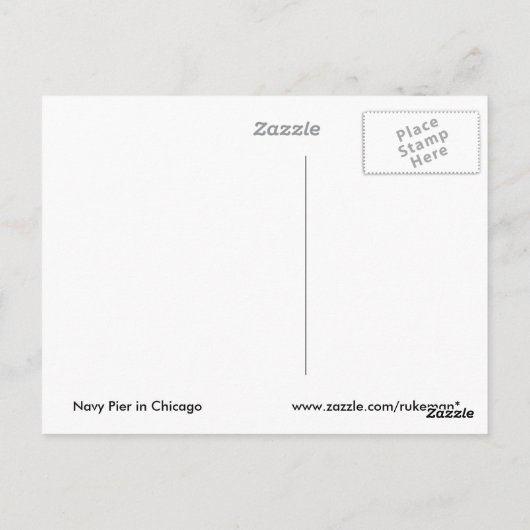 ネイビー桟橋はがき ポストカード (裏面)
