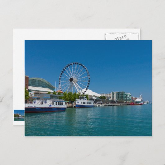 ネイビー桟橋はがき ポストカード (正面/裏面)