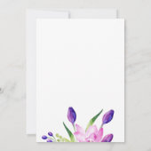 ネイビー梅の上品なエレガントフローラ感謝祭パーティー 招待状 (裏面)