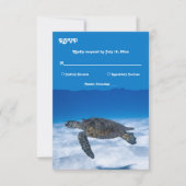 ネイビー水中水中競技タートルコースト結婚ーズ 出欠カード (正面)