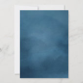 ネイビー水彩アーチ写真卒業 案内状 (裏面)