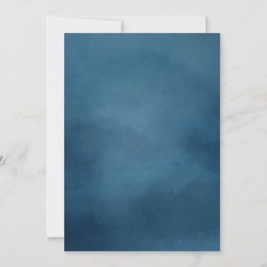 ネイビー水彩アーチ写真卒業 案内状 (裏面)