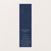 ネイビー水彩画カメラ牡丹結婚の写真家 名刺 (内部フラット)