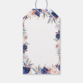 ネイビー水彩花 ギフトタグ (裏面)