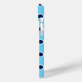 ネイビー水玉模様オンブライトブルー Case-Mate iPhoneケース (裏面 / 左)