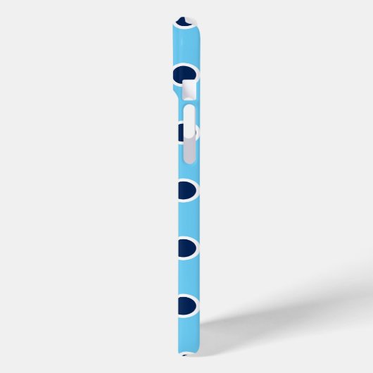ネイビー水玉模様オンブライトブルー Case-Mate iPhoneケース (裏面 / 左)