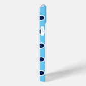 ネイビー水玉模様オンブライトブルー Case-Mate iPhoneケース (裏面 / 右)