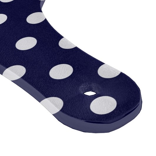 ネイビー水玉模様ゴールデロッドクローバー3モノグラム カッティングボード (角)