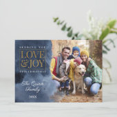 ネイビー水色と金ゴールド シーズンカード (スタンド正面)