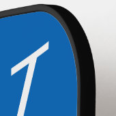 ネイビー王室のカレッジチームカラーズモノグラム ピックルボールラケット (左詳細)