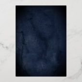 ネイビー王室のシルババタフライバラキンセアニェラ 箔招待状 (裏面)