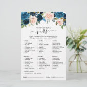 ネイビー王室のブルー赤面ピンクブライダルシャワーゲーム (スタンド正面)