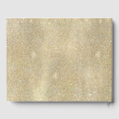 ネイビー王室のブルー赤面フローラ金ゴールドウェディングRSVP ゲストブック (裏面)