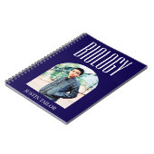 ネイビー生物学の写真名男子ギフトアイデア ノートブック (左側)