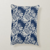 ネイビー男らしブルーエフェクトインジゴフローラ全周 アクセントクッション (裏面(縦))
