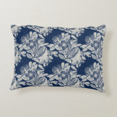 ネイビー男らしブルーエフェクトインジゴフローラ全周 アクセントクッション (裏面)