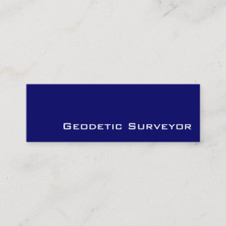 ネイビー白Geodetic Surveyorの名刺 スキニー名刺