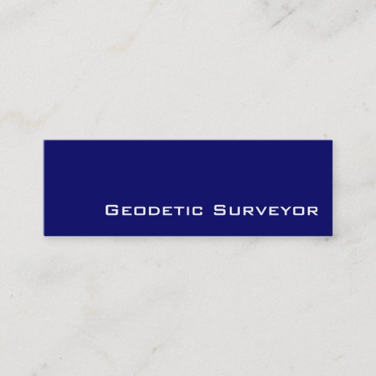 ネイビー白Geodetic Surveyorの名刺 スキニー名刺 (正面)