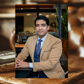 ネイビー祝ブルー金ゴールド30歳の誕生日 招待状