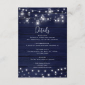 ネイビー素朴ウッドMason Jarsライト詳細カード エンクロージャーカード (正面)