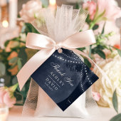 ネイビー素朴ツリーライト彫りイニシャル結婚ズ フェイバータグ