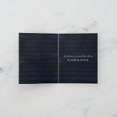 ネイビー素朴バーンウッドカントリーサンフラワーズ 招待状 (内部)