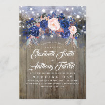 ネイビー素朴フローラストリングラ結婚イト