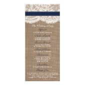 ネイビー素朴ブルーサンフラワー結婚式 プログラム (裏面)