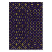 ネイビー素朴ブルーシ結婚ックのテーブル番号カード テーブルナンバー (裏面)