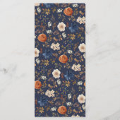 ネイビー素朴ブルーテラコッタフローラのメ結婚ニュー メニュー (裏面)