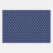 ネイビー素朴ブルーブラックウォッチプレイドメリークリスマス ラッピングペーパーシート (正面3)