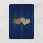 ネイビー素朴ブルーメイソンジャールウッドアコモデーションカード エンクロージャーカード (裏面)