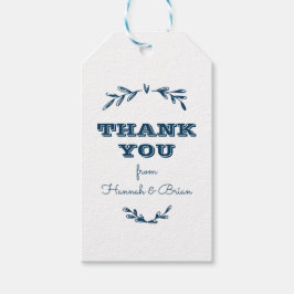 ネイビー素朴ベイビーシャワー特典 ギフトタグ