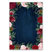 ネイビー素朴マ結婚・マルサラ国のカード テーブルナンバー (裏面)