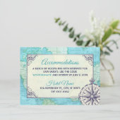 ネイビー結婚ズアコモデーションインサートカード (スタンド正面)