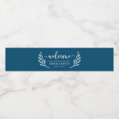 ネイビー結婚ズウィークエンドウェルカムバッグ ペットボトルラベル (シングルラベル)