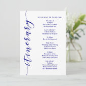 ネイビー結婚ズ・ウェルカムの旅程と情報カード プログラム (スタンド正面)