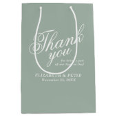 ネイビー結婚ズ・ウェルカムサンキュー ミディアムペーパーバッグ (正面)