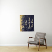 ネイビー結婚ズ・フォトブースBackdrop Anniversary Prop タペストリー (インサイチュ)