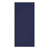 ネイビー結婚フローラの夕食。白い花メニュー ラックカード (裏面)