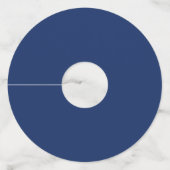 ネイビー結婚ブルゴーニワインありがとうラベル ワイングラスタグ (裏面)