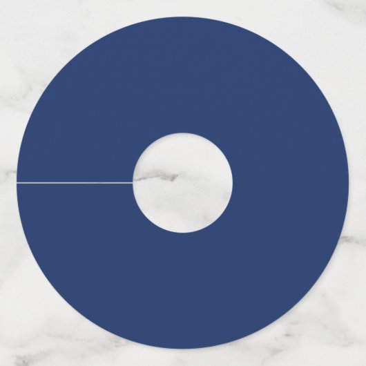 ネイビー結婚ブルゴーニワインありがとうラベル ワイングラスタグ (裏面)