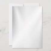 ネイビー結婚ブルホワイトゴールデンフローラシルバー 招待状 (裏面)